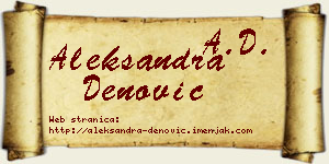 Aleksandra Denović vizit kartica